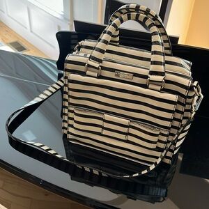 Vintage Kate Spade black and white purse crossbody and handles, classic bow